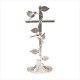 Delicately crafted in glass, hummingbirds gently circle a peaceful cross entwined with detailed leaves and a vine. Glass. 2¾